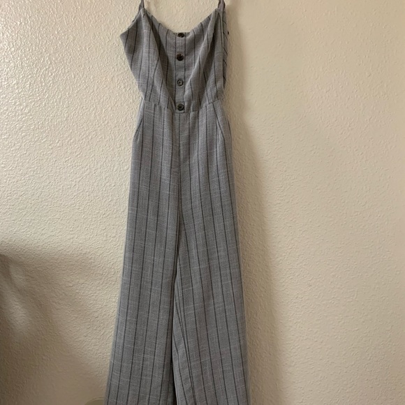 Large Mind Code back tie bow jumpsuit - Picture 2 of 7